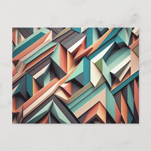 Geometric Earth Tones Texture Aztec Tribal Postcard