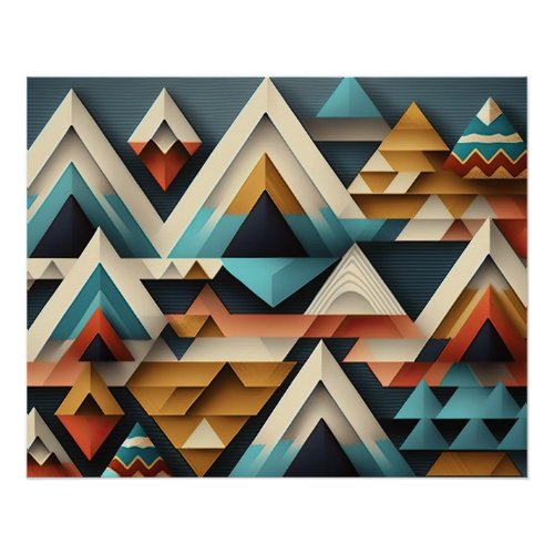 Geometric Earth Tones Texture Aztec Tribal Poster