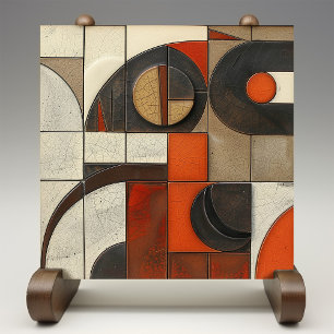 Geometric Elegance - Abstract Mosaic Ceramic Tile
