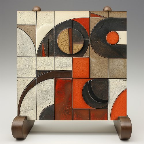 Geometric Elegance _ Abstract Mosaic Ceramic Tile