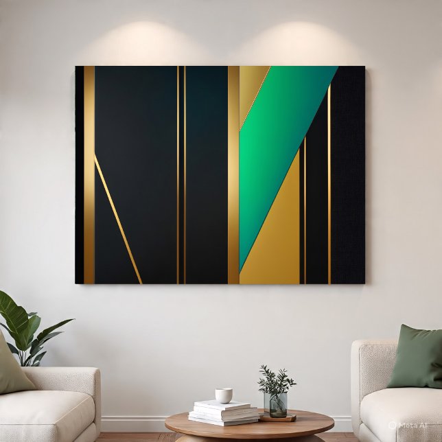 Geometric Elegance Gold and Emerald Poster (Creator Uploaded)