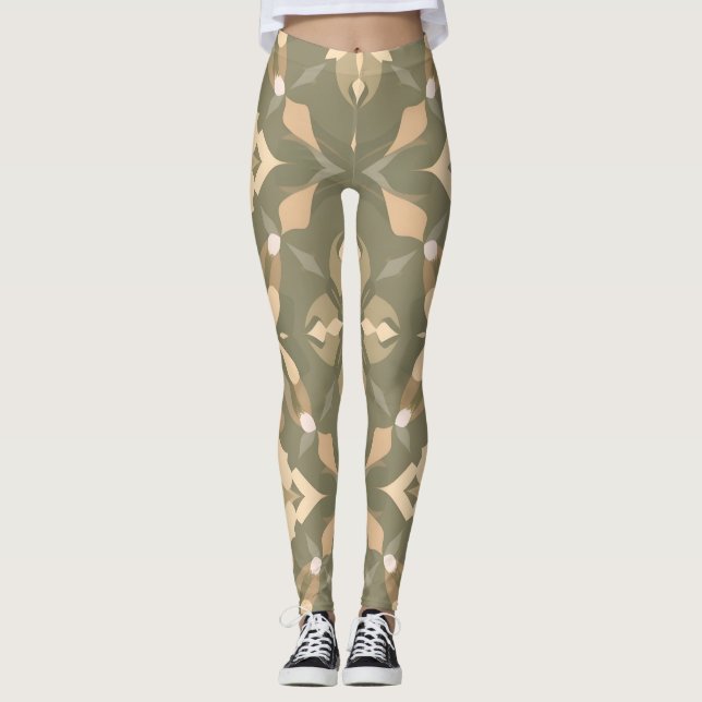 Geometric Elegance Leggings (Front)