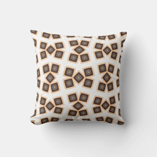 Geometric Elegance Modern Matrix Throw Pillow (Front)