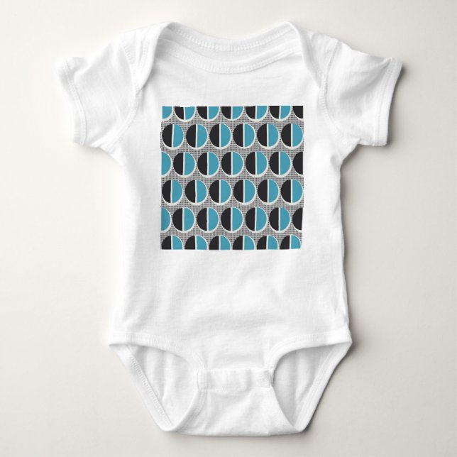 Geometric Elegance: Vintage Pattern Design. Baby Bodysuit (Front)