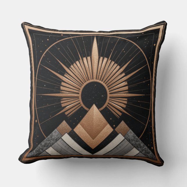 Geometric Elegancy Throw Pillow (Front)