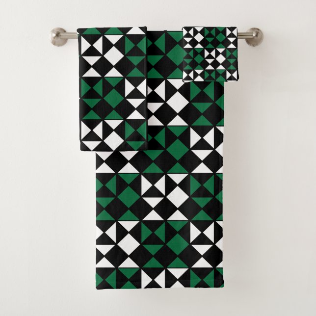 Geometric Elegant Chic Geometric Pattern Bath Towel Set (Insitu)
