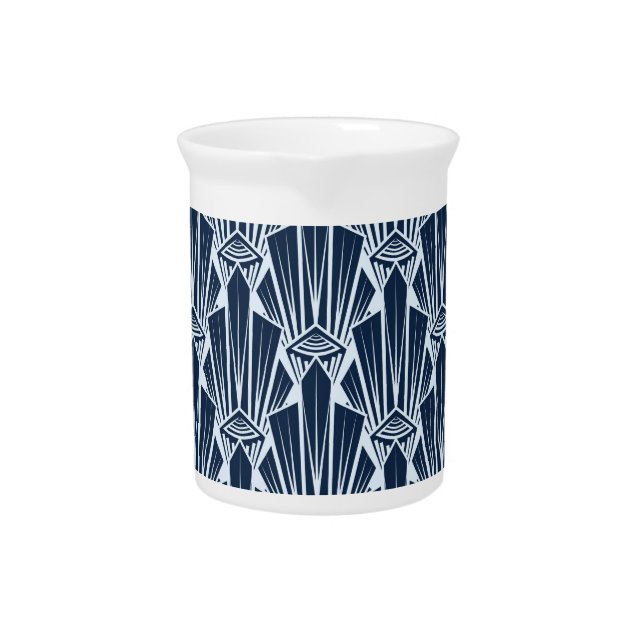 Geometric Elements: Stylized Modern Pattern Beverage Pitcher (Front)