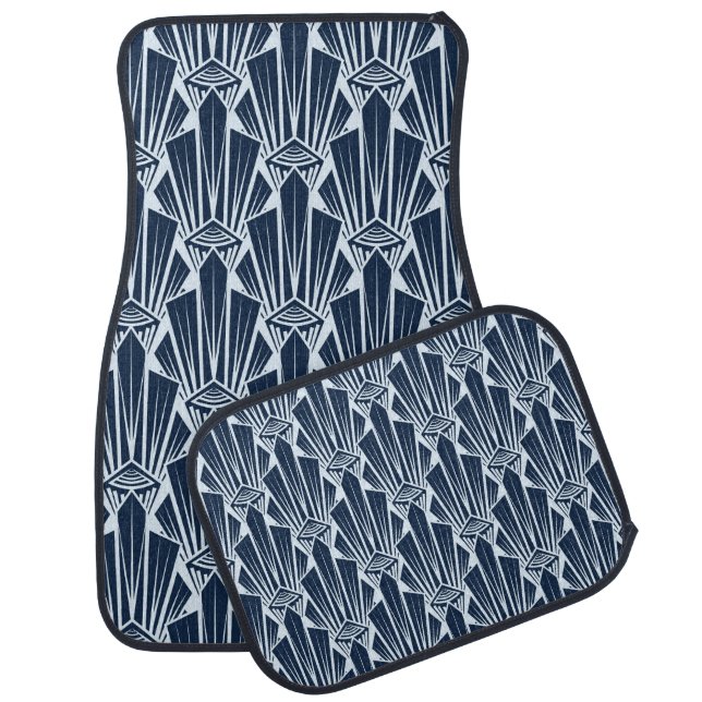 Geometric Elements: Stylized Modern Pattern Car Floor Mat (Set)