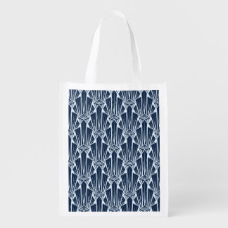 Geometric Elements: Stylized Modern Pattern Grocery Bag
