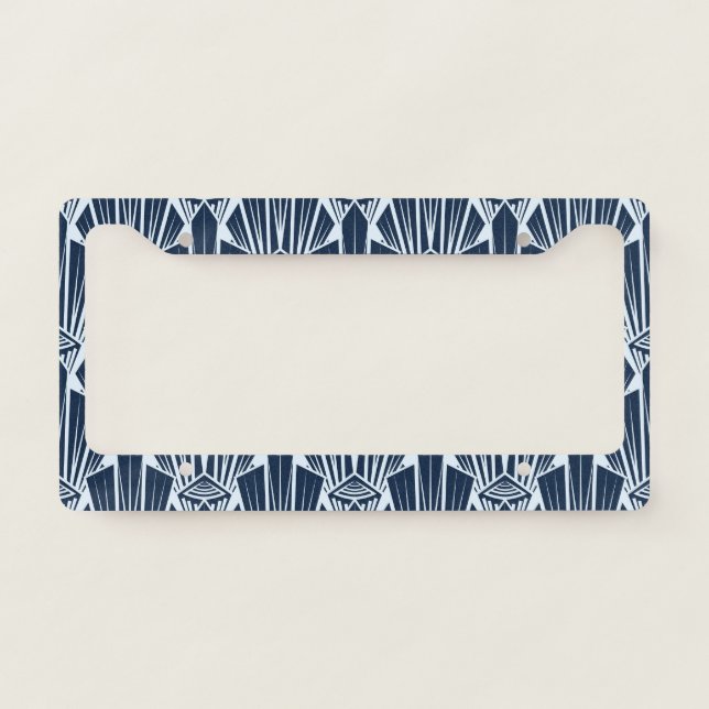 Geometric Elements: Stylized Modern Pattern License Plate Frame (Front)