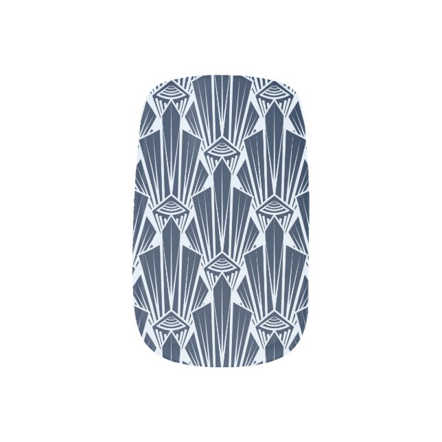 Geometric Elements: Stylized Modern Pattern Minx Nail Art (Left Thumb)