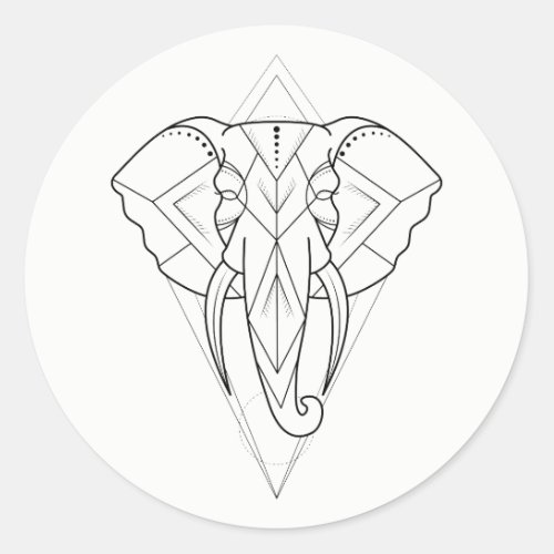 Geometric _ Elephant Sticker