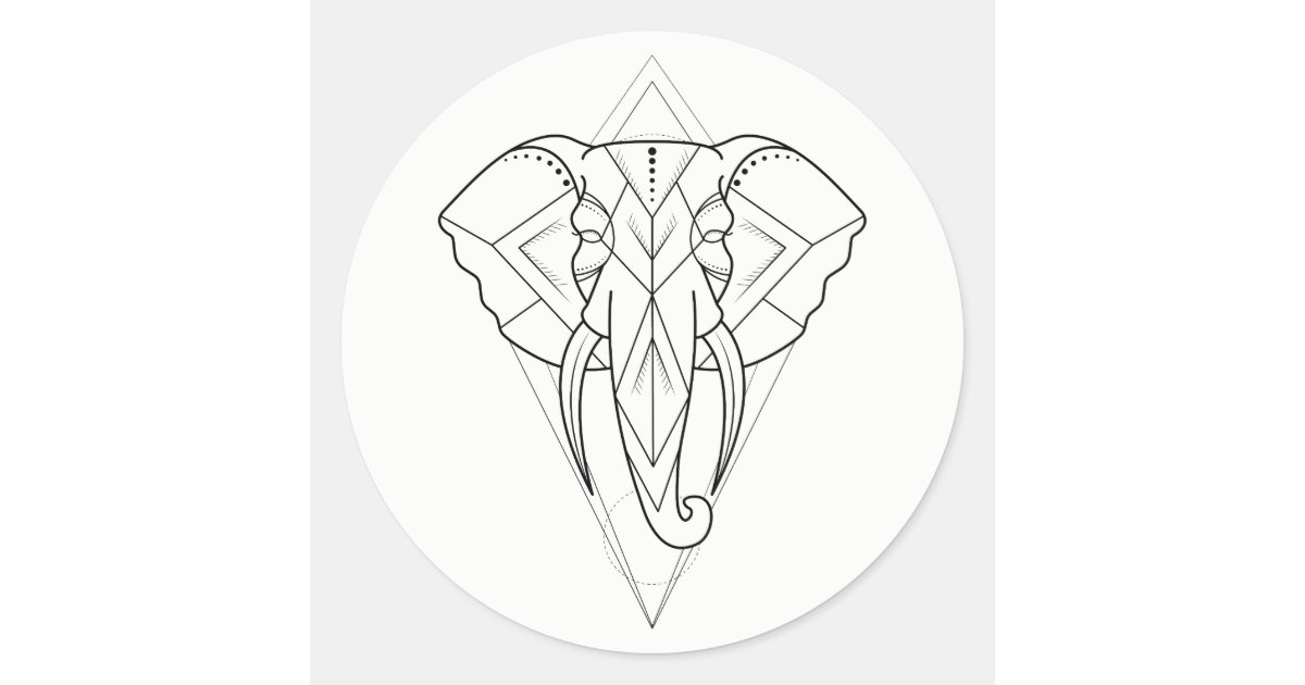 Geometric - Elephant Sticker | Zazzle Geometric - Elephant Sticker | Zazzle