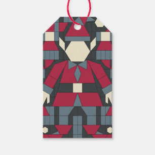 Geometric Elf Christmas Gift Tags - Set of 10
