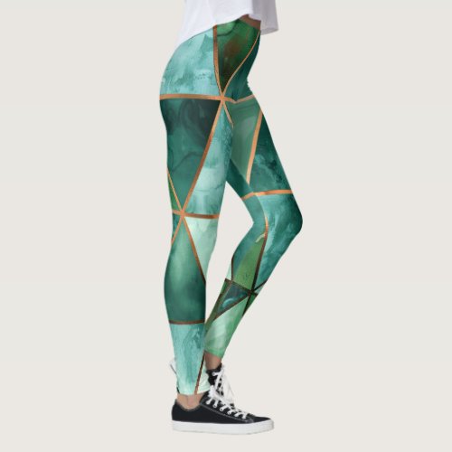 Geometric Emerald Leggings