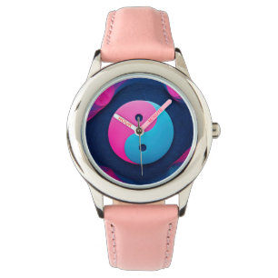 Geometric Equilibrium: Vibrant Yin Yang Pattern Watch