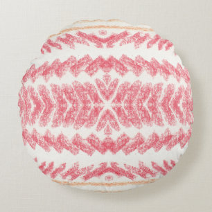 Geometric ethnic oriental seamless pattern. Tradit Round Pillow