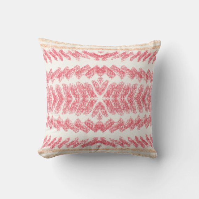 Geometric ethnic oriental seamless pattern. Tradit Throw Pillow (Front)