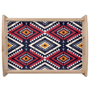 Geometric Ethnic Oriental: Traditional Seamless Serving Tray