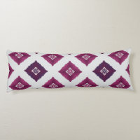 Geometric Ethnic Pattern Body Pillow – Burgundy Re