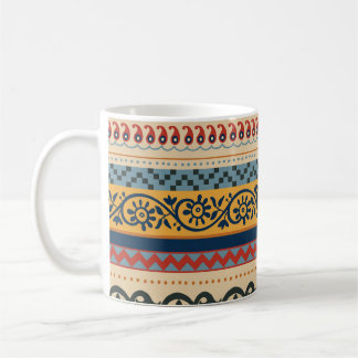 Geometric ethnic: seamless ornament background. coffee mug