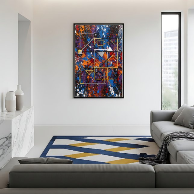 Geometric Explosion Urban Abstract Canvas Print (Creator Uploaded)