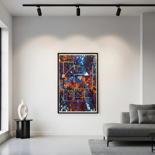 Geometric Explosion Urban Abstract Poster
