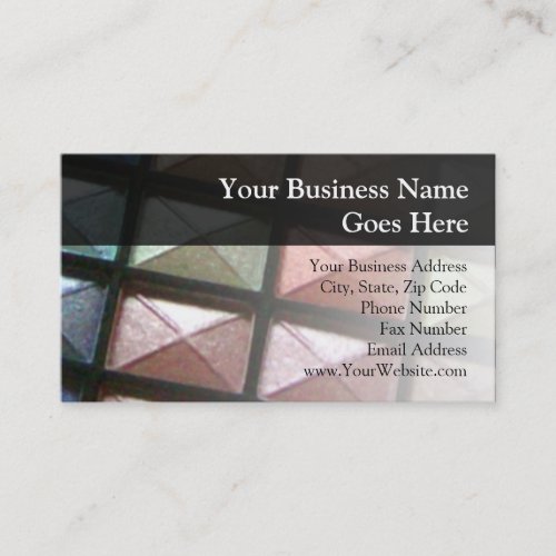 Geometric Eyeshadow Makeup Business Card