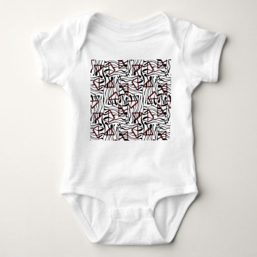 Geometric Fabric Artistic Pattern Design Baby Bodysuit