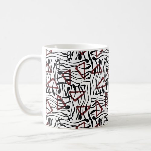 Geometric Fabric Artistic Pattern Design Coffee Mug