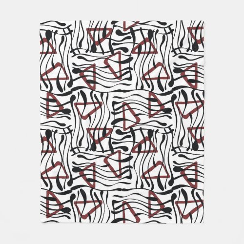 Geometric Fabric Artistic Pattern Design Fleece Blanket