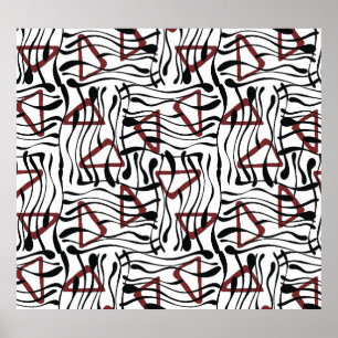 Geometric Fabric: Artistic Pattern Design. Poster
