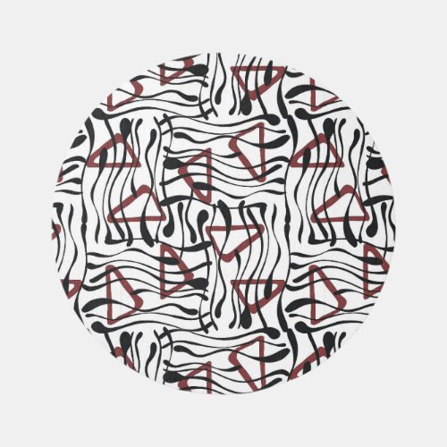Geometric Fabric Artistic Pattern Design Rug