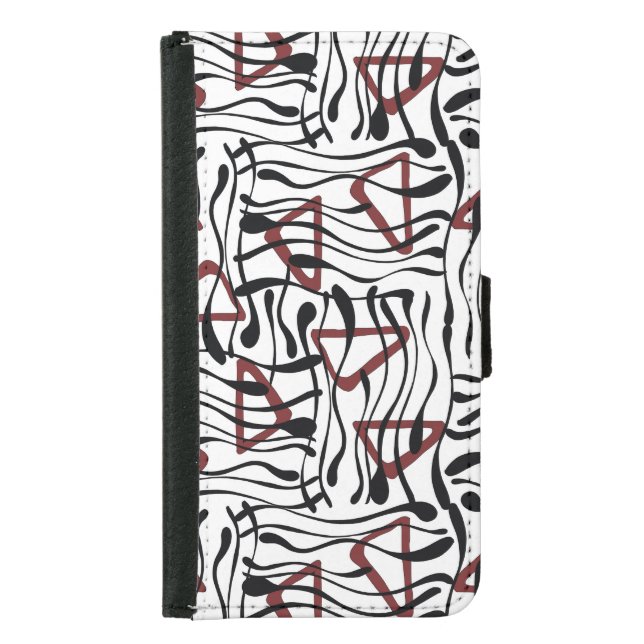 Geometric Fabric: Artistic Pattern Design. Samsung Galaxy Wallet Case (Front)