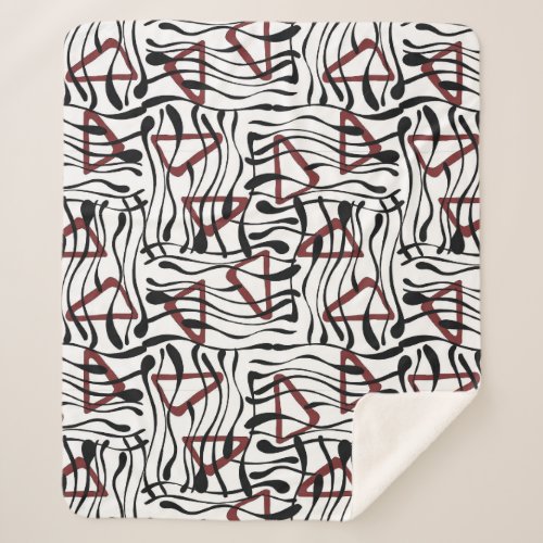 Geometric Fabric Artistic Pattern Design Sherpa Blanket