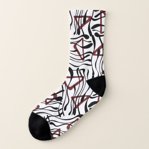 Geometric Fabric Artistic Pattern Design Socks