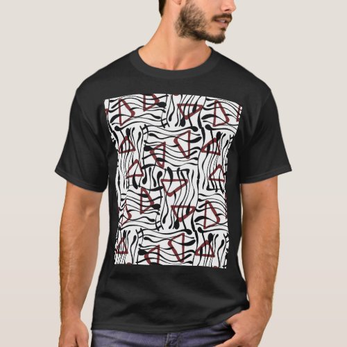 Geometric Fabric Artistic Pattern Design T_Shirt