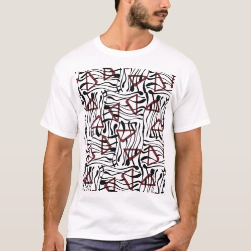 Geometric Fabric Artistic Pattern Design T_Shirt