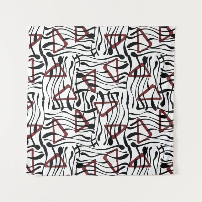 Geometric Fabric: Artistic Pattern Design. Tapestry (Front)
