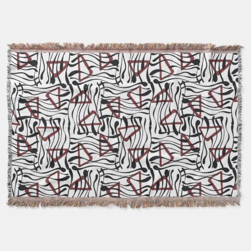 Geometric Fabric Artistic Pattern Design Throw Blanket