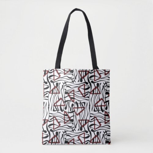 Geometric Fabric Artistic Pattern Design Tote Bag