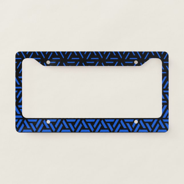 Geometric Fade – Alpine Blue License Plate Frame (Front)