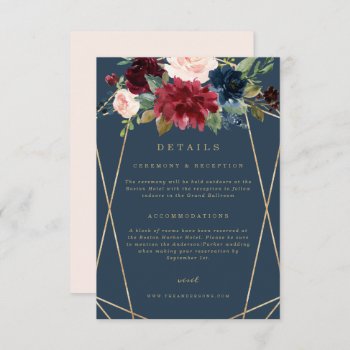 Geometric Fall Elegance Details Card by FINEandDANDY at Zazzle