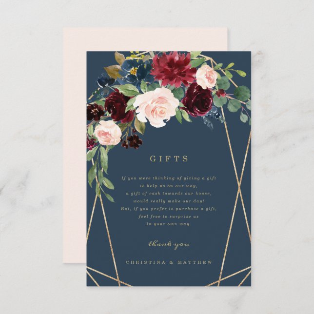 Geometric Fall Elegance Gifts Card (Front/Back)