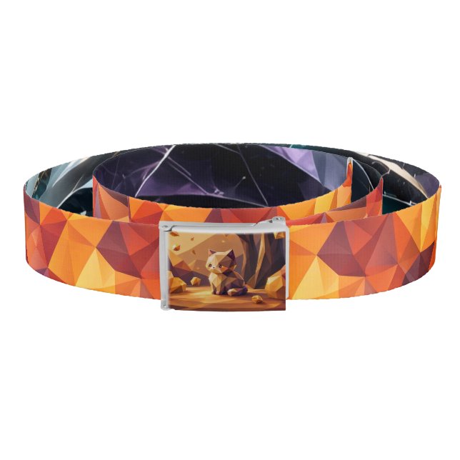 Geometric Fall Pattern Warm Abstract  Belt (Coil)