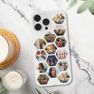 Geometric Family Photo Collage iPhone 16 Pro Max Case