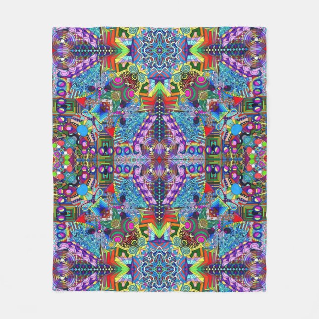 Geometric Fantasy Fleece Blanket (Front)
