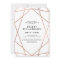 Geometric Faux Rose Gold on White Bridal Shower