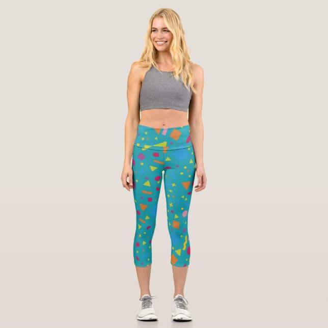Geometric Figure Creation 1 Capri Leggings (Front)