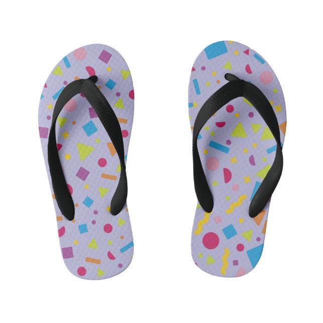 Geometric Figure Creation 3 Kid's Flip Flops (Footbed)